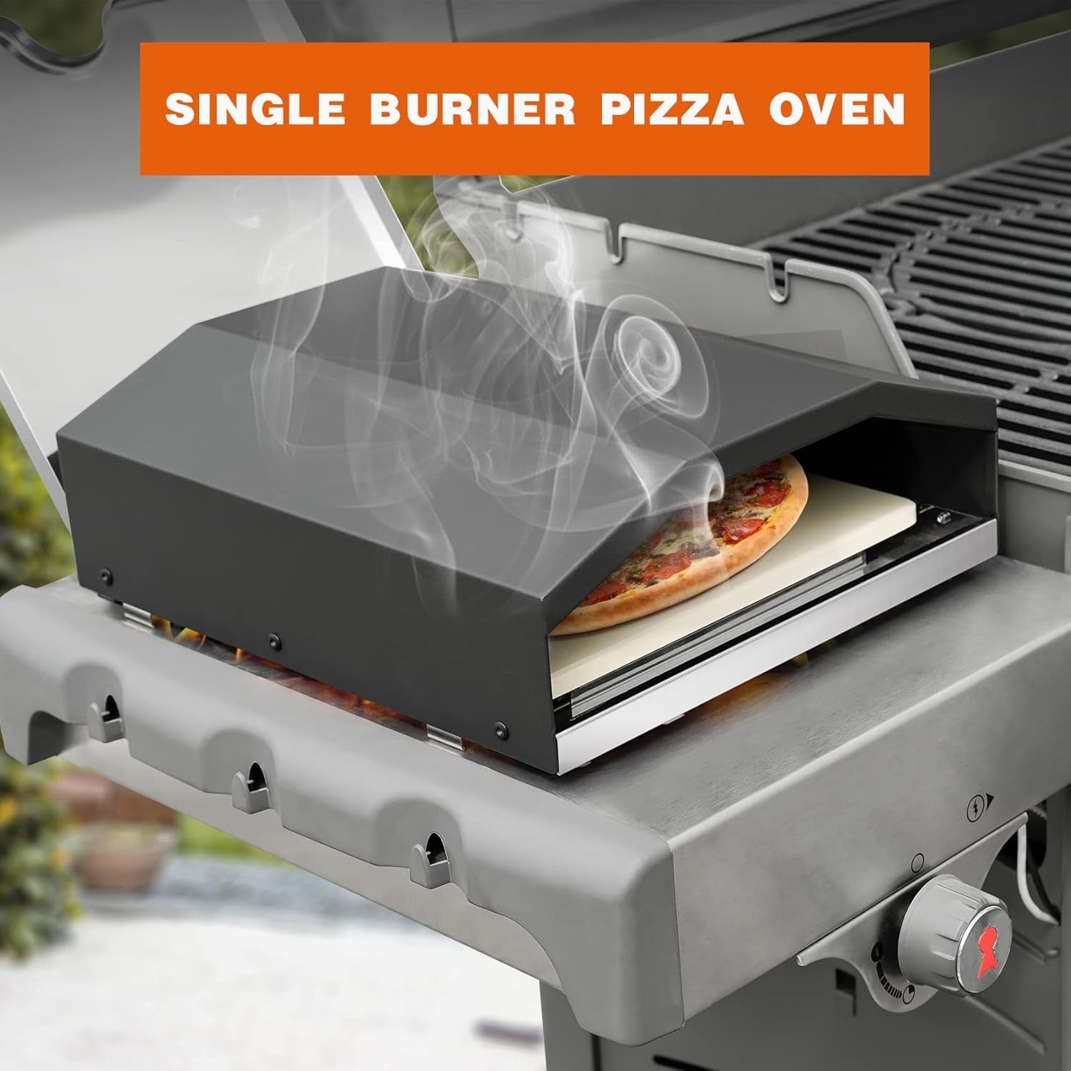 Outdoor Gas Pizza Oven Kit | BBQ Grill with Pizza Stone & Peel for Camping