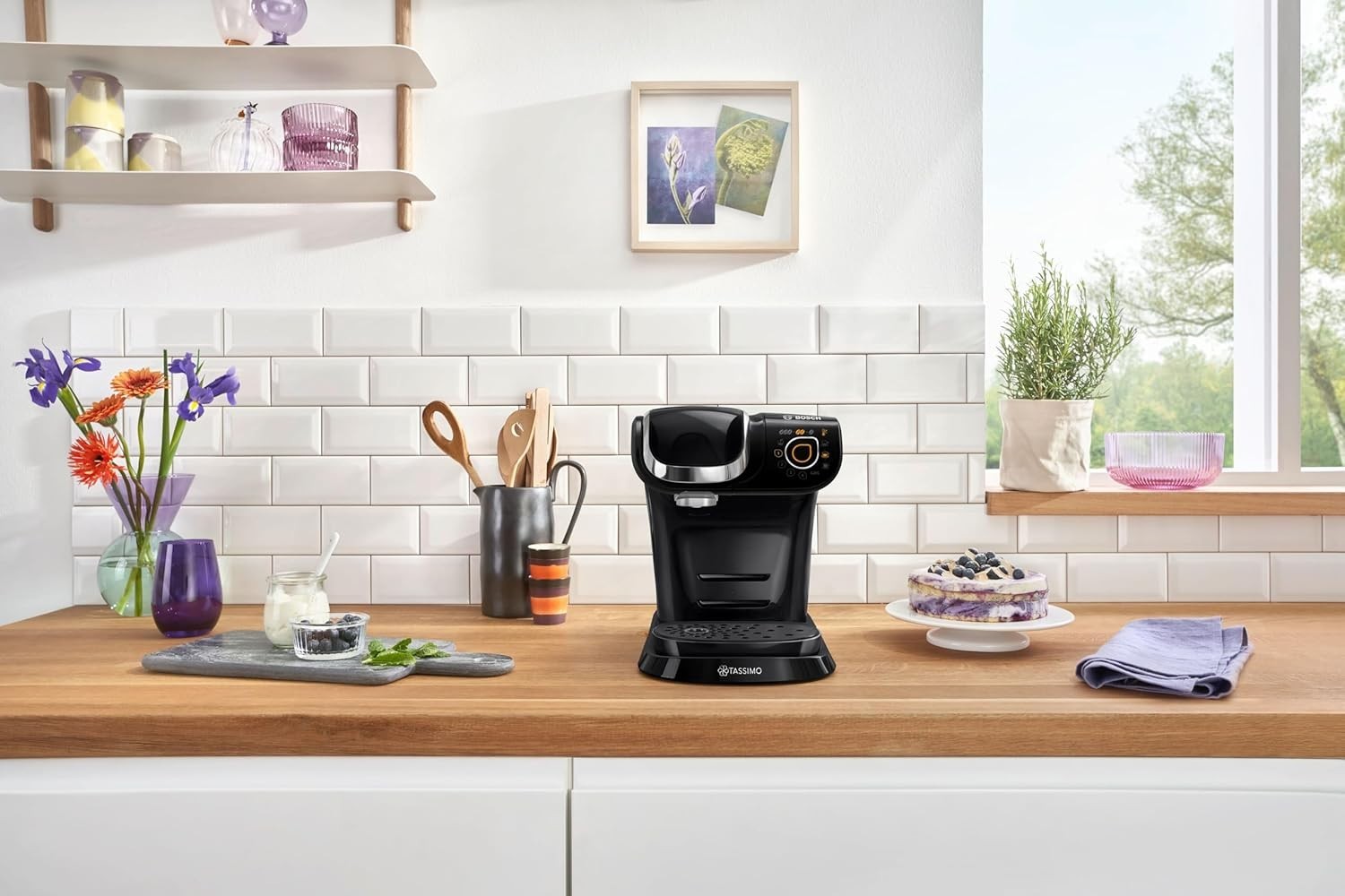 Pod Coffee Machine 1.3L Auto Clean Programmable Slim Design 1500W Espresso Maker