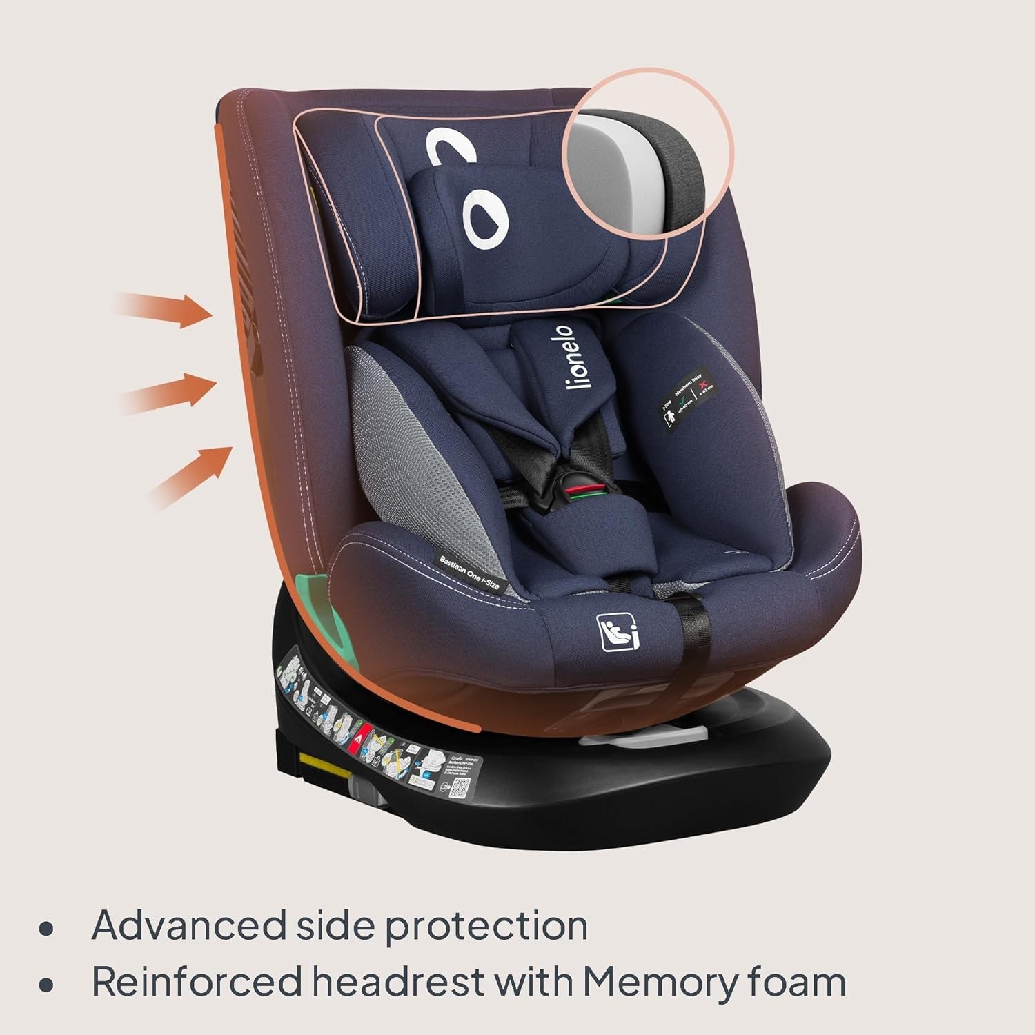 360° Swivel ISOFIX i-Size Baby Car Seat 0–12 Years & Forward Facing