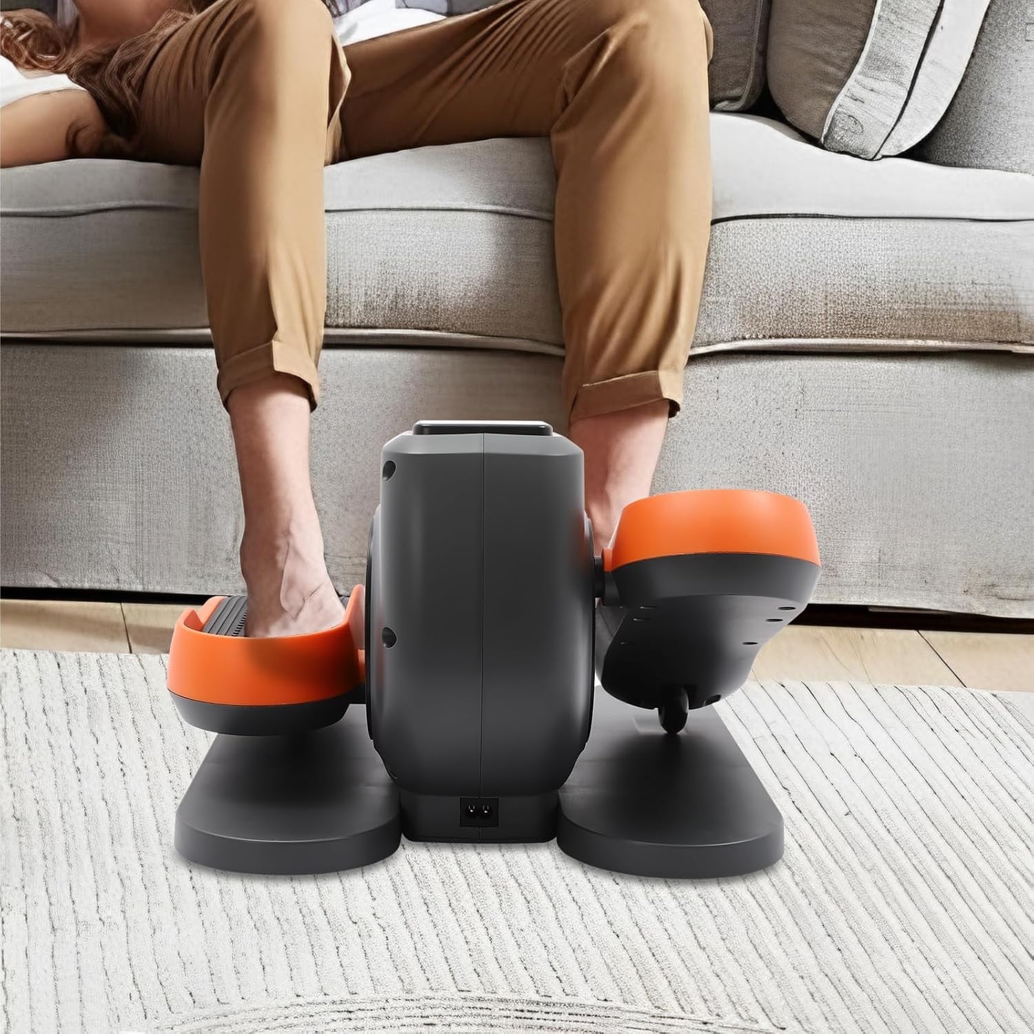 Under Desk Electric Elliptical Exerciser Quiet Remote LCD Seated Pedal