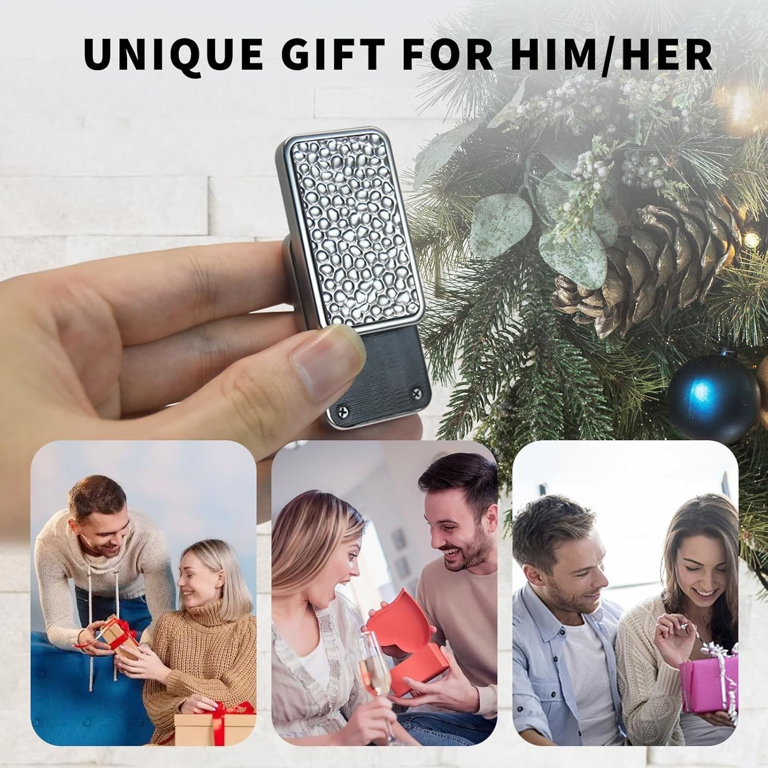 Silver Multi Direction Fidget Slider Alloy Clicker Stress EDC