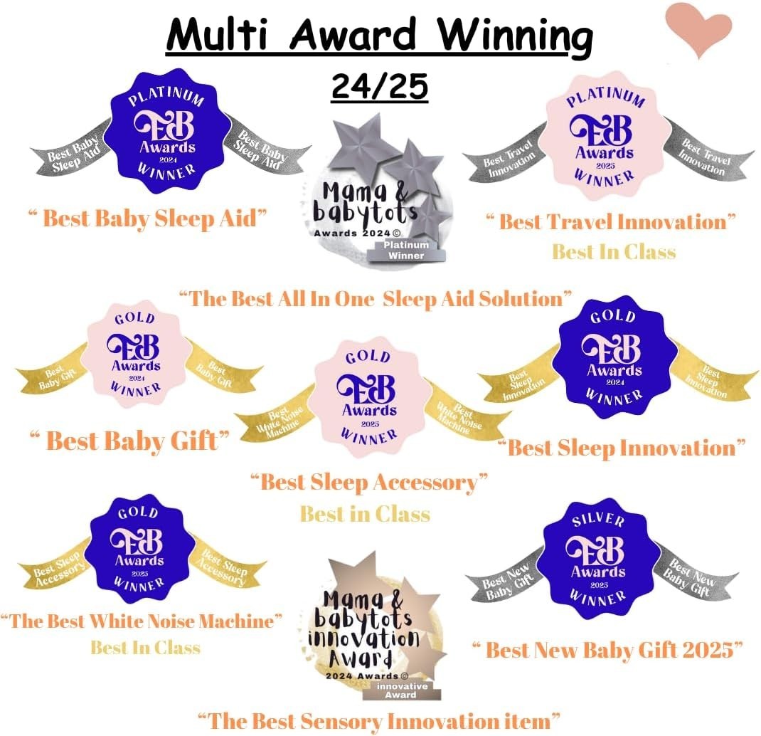 Pink Baby Sleep Aid with Cry Sensor Award Winning Plush Whale Sleep Soother