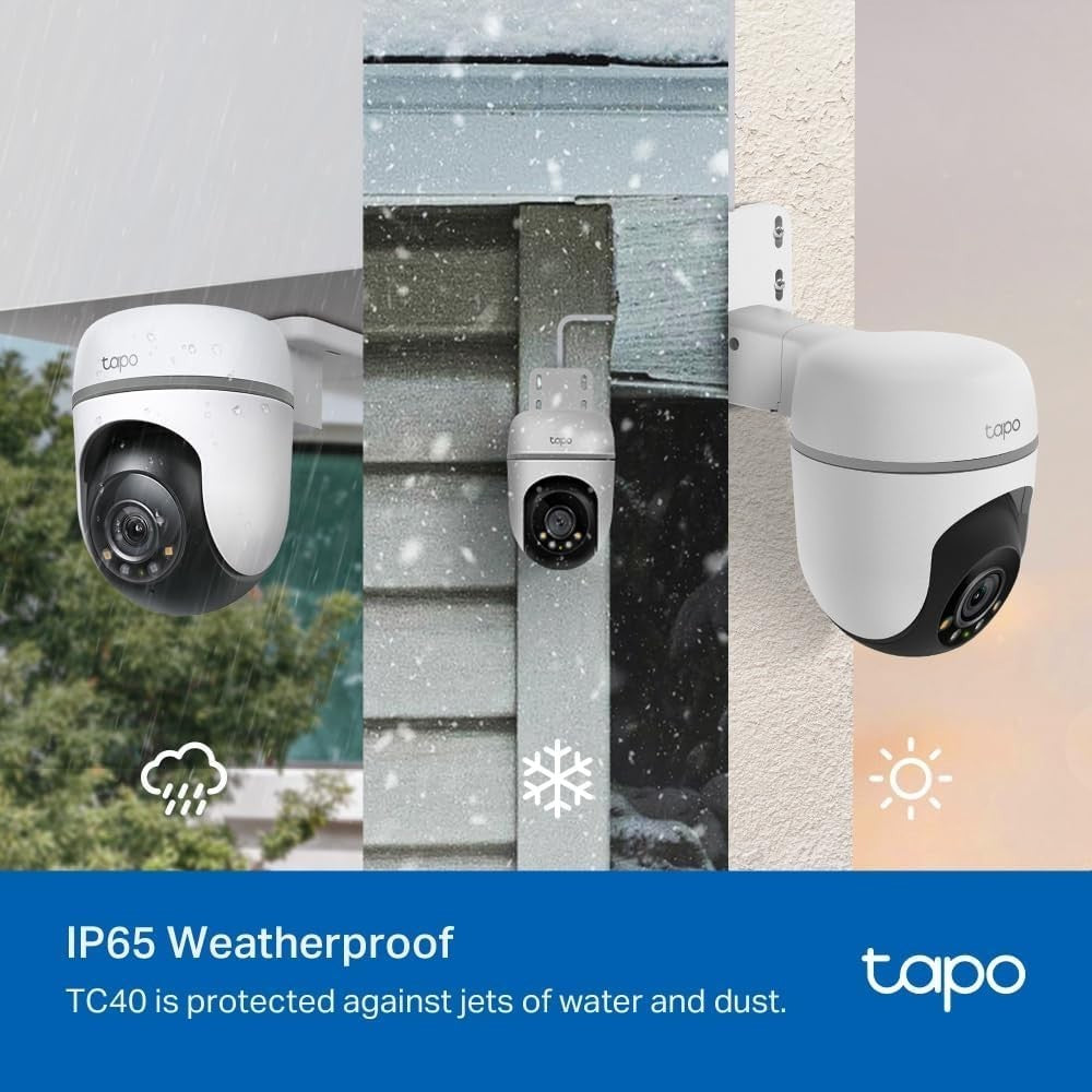 1080P Outdoor Security Camera 360° PTZ WiFi Color Night Vision AI