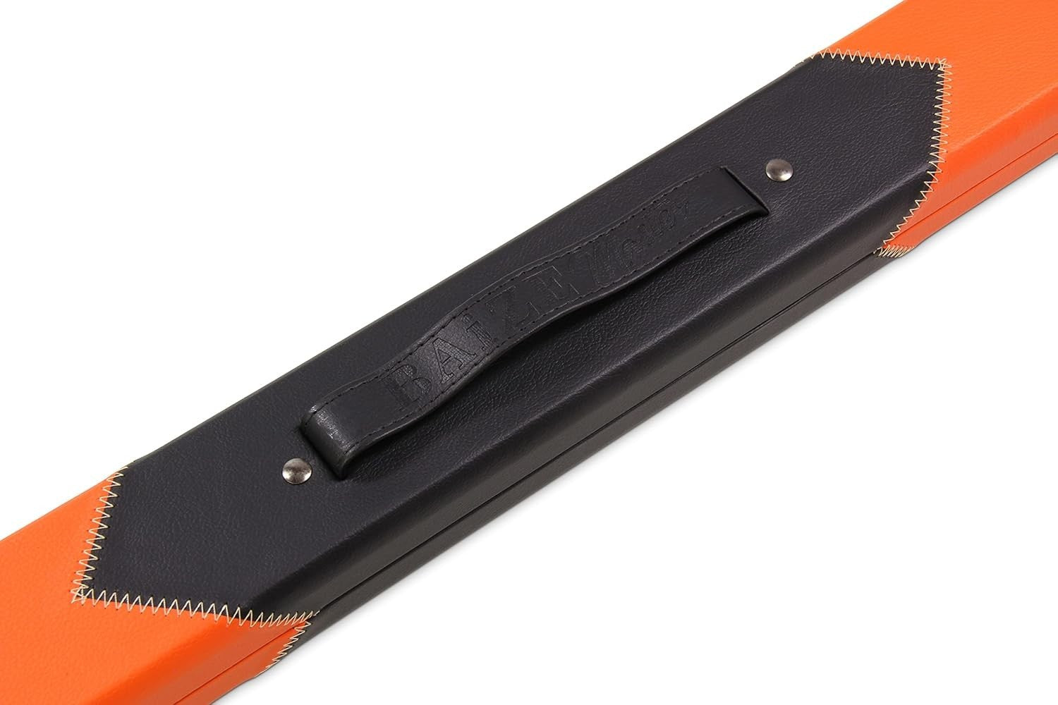 Orange Hard Cue Case Snooker Pool 2 Piece Centre Joint Deluxe