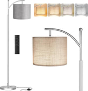 Modern Arc Floor Lamp Dimmable LED Remote Control Living Room