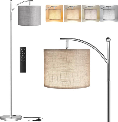 Modern Arc Floor Lamp Dimmable LED Remote Control Living Room