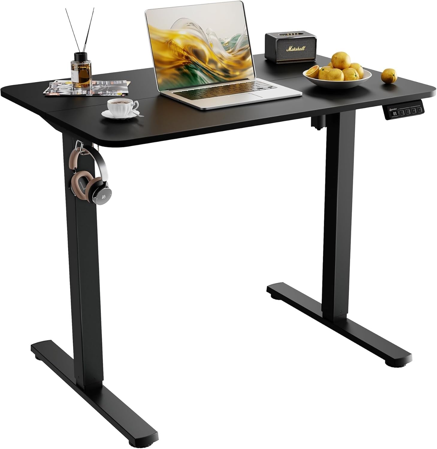 Electric Standing Desk Height Adjustable Sit Stand Home Office Table 90x60cm