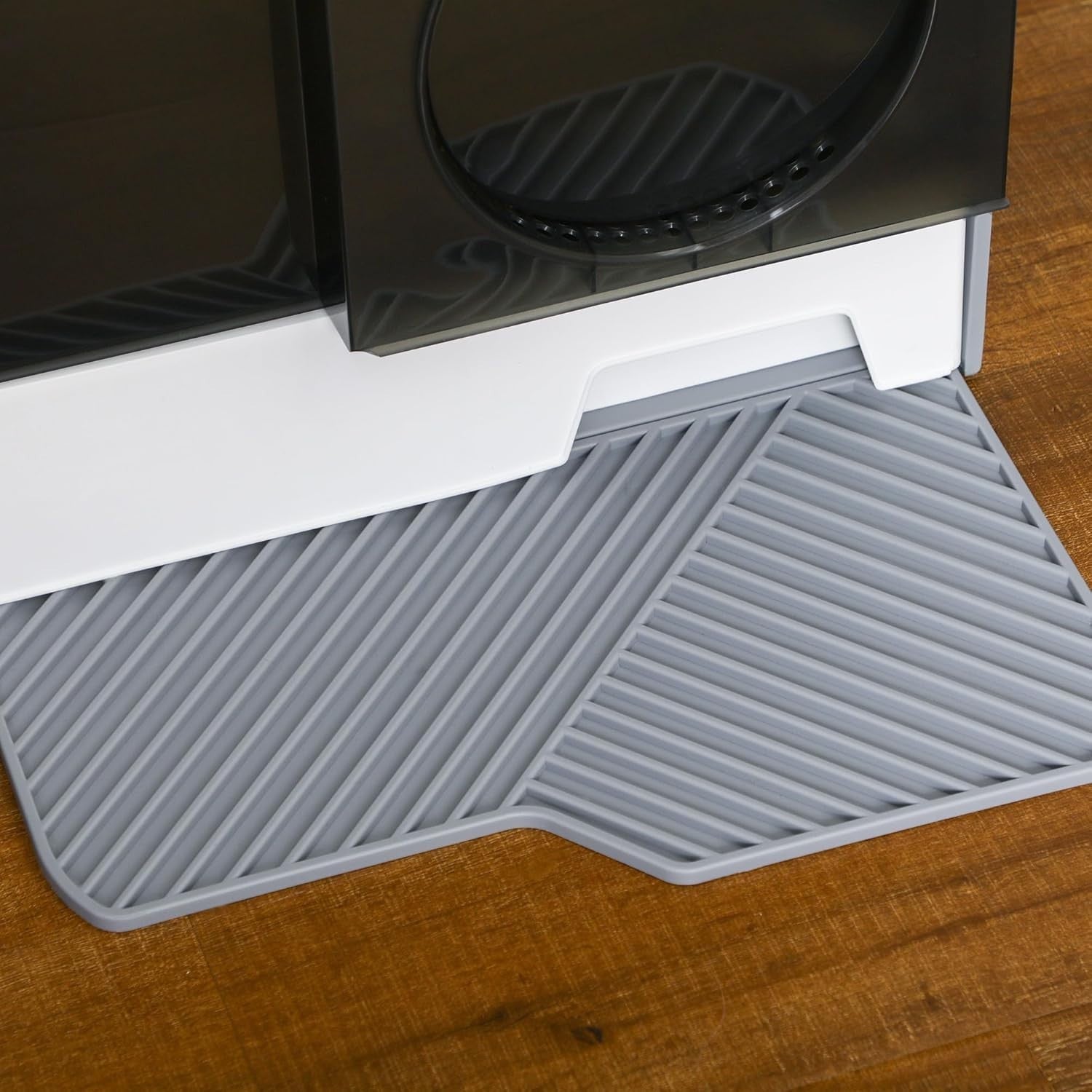 Hooded Cat Litter Box Drawer Tray Odor Control Scoop Grey Large
