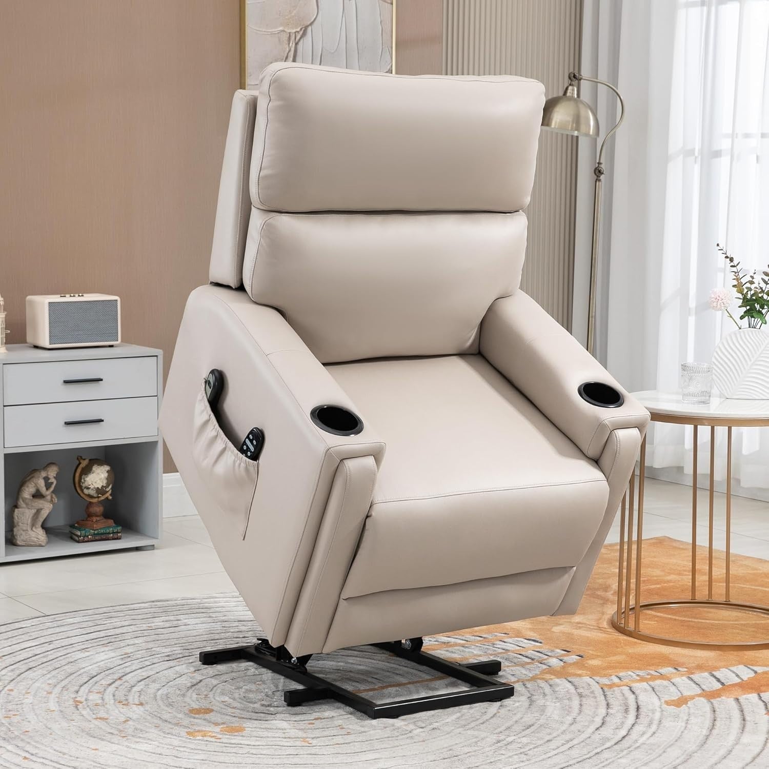 Lift Recliner Chair Massage Heat Electric Riser Armchair for Elderly Living Room