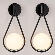 Vintage Black Globe Wall Lights 2PCS 5W LED Elegant Bedroom & Living Room