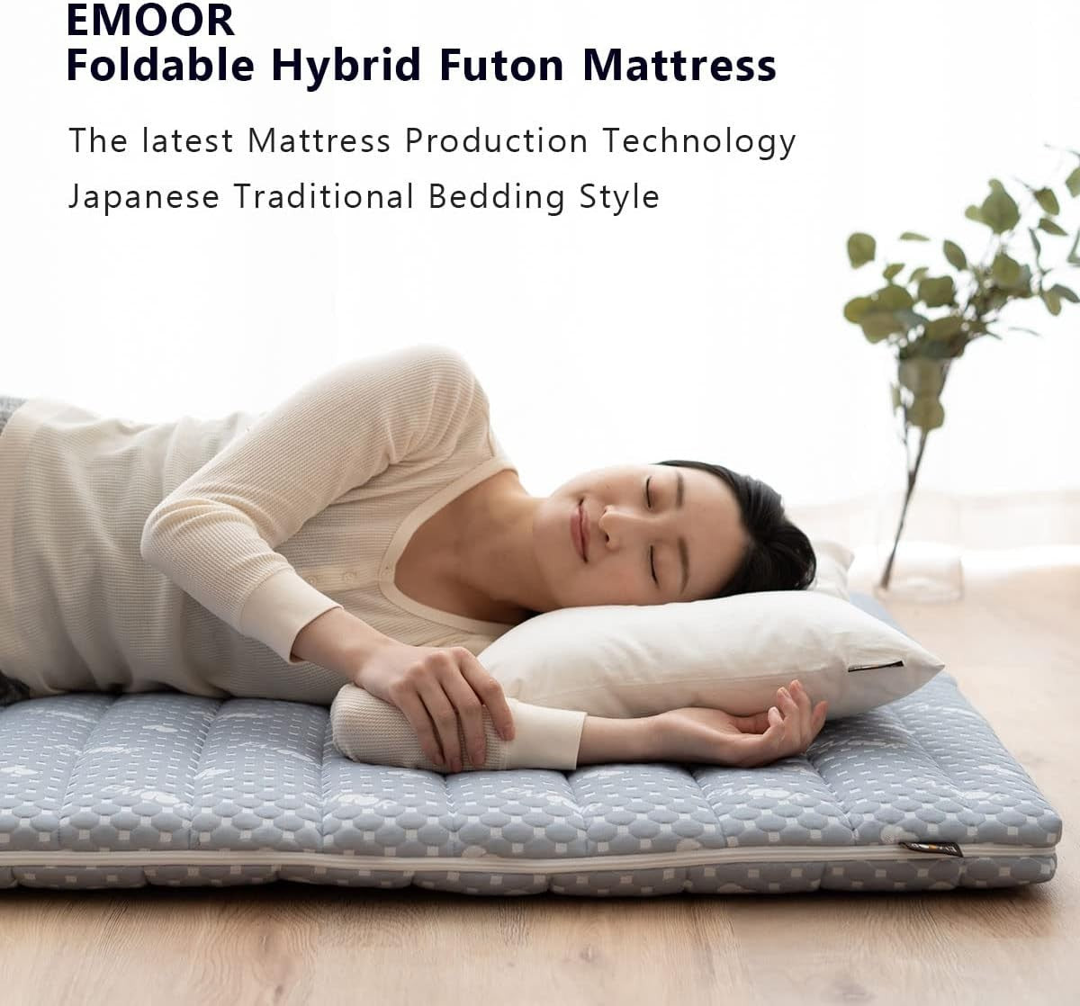Japanese Floor Futon Mattress Single | Tatami Foldable Foam Topper Bed