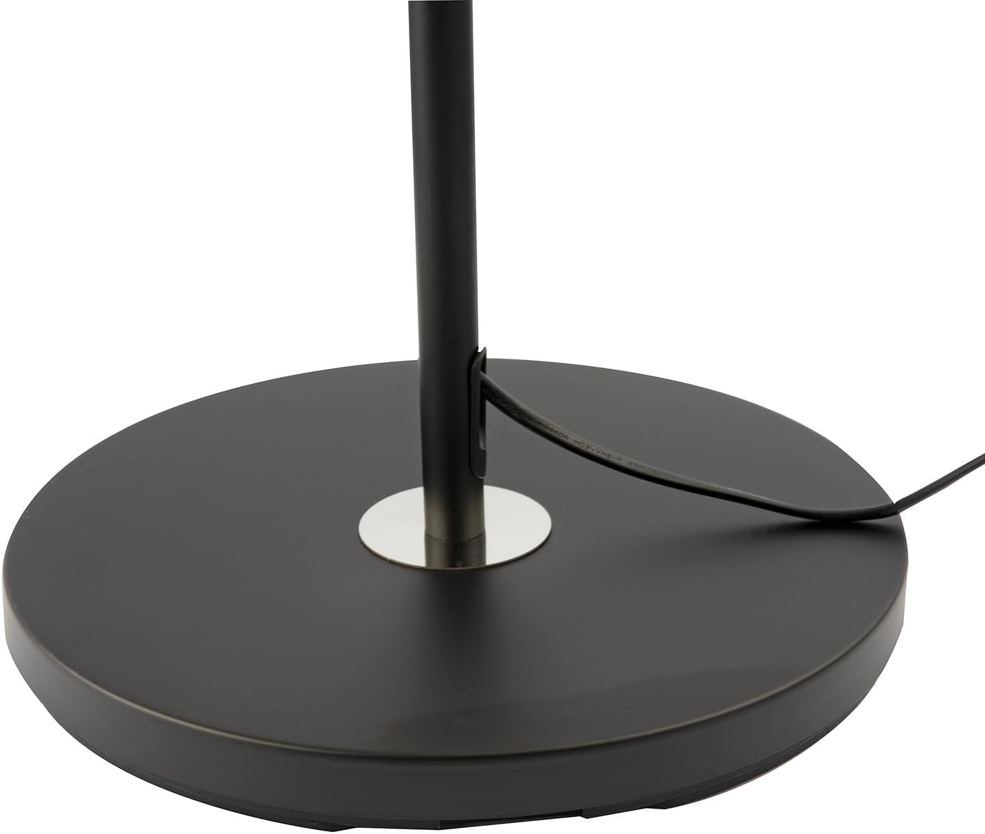 Modern Floor Lamp Black Opal Glass Shade Pull Cord Switch 160cm E27
