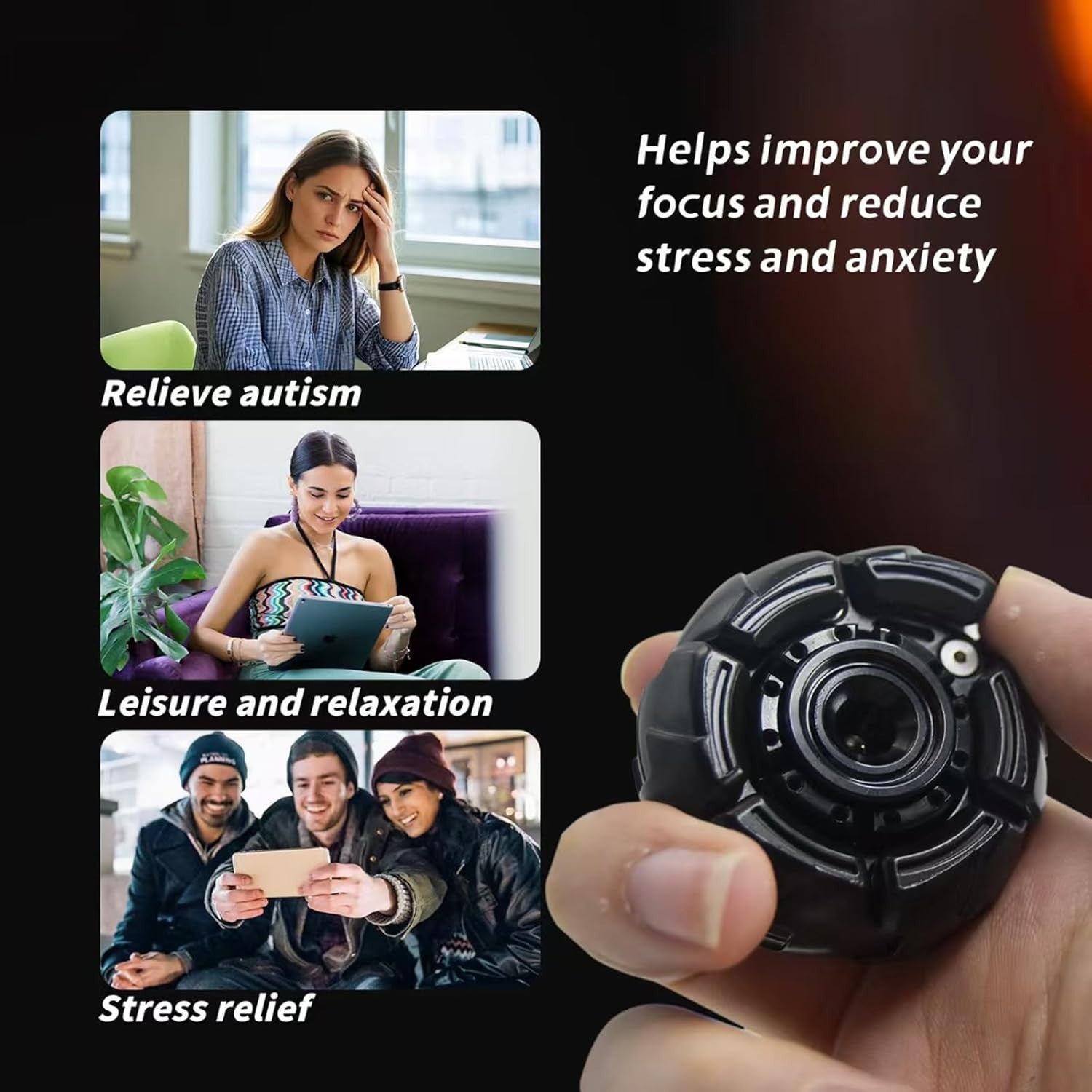 Metal EDC Fidget Slider Stress Relief ADHD Pocket Click Toy Adults