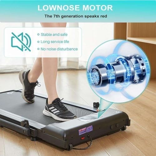 Under Desk Foldable Walking Treadmill LED Display Remote 1-10Km/H