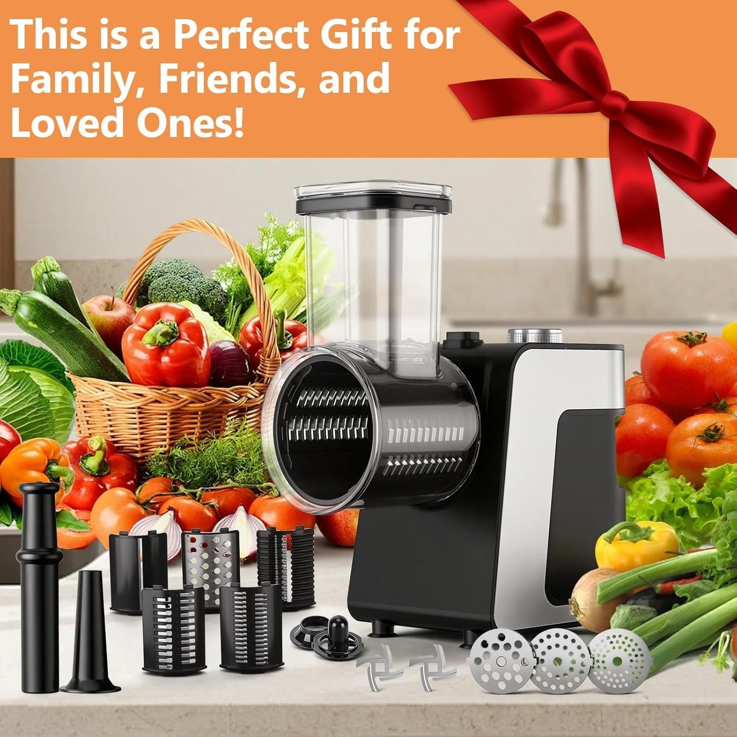 4 in 1 Electric Meat Grinder Sausage Maker Cheese Grater Mincer
