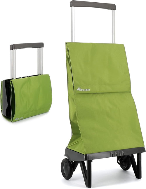 Foldable Shopping Trolley 2 Wheel Lightweight Aluminium Easy Push Cart