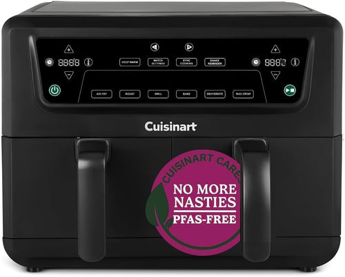 10.4L Dual Drawer Air Fryer PFAS Free 2400W Max Crisp 6in1 2x5.2L
