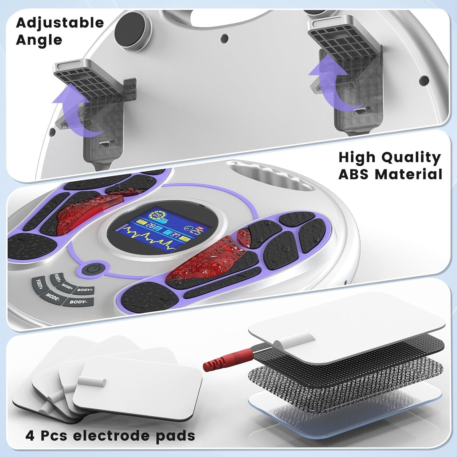 EMS TENS Foot Circulation Massager 99 Intensity Pain Relief Therapy