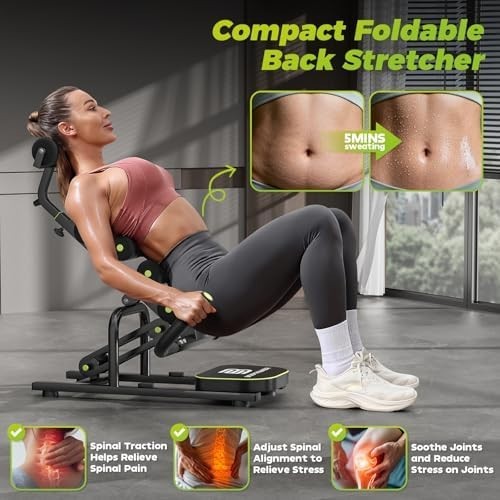 Mini Inversion Chair for Back Pain Relief  Foldable Spine & Neck Stretcher