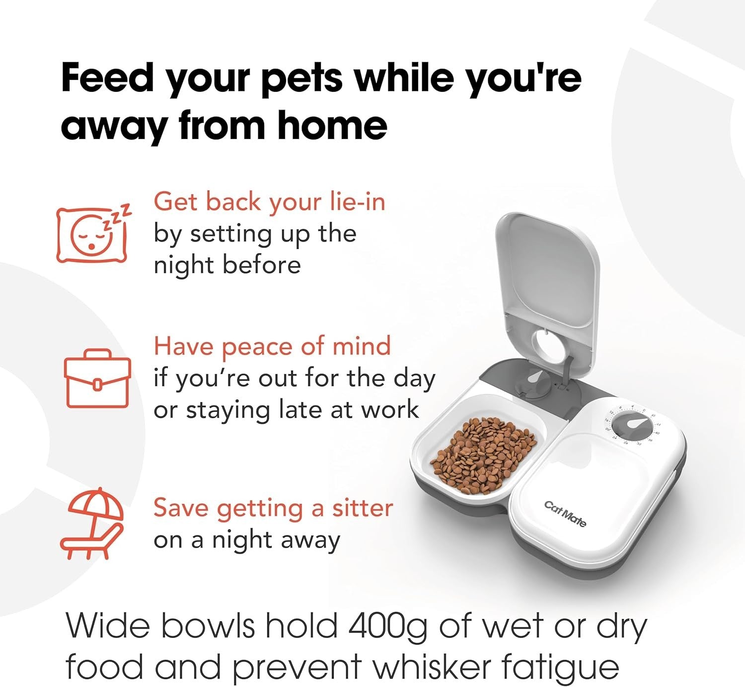 Automatic Pet Feeder Digital Timer 2 Meal Wet Dry Food Dispenser Ice Pack