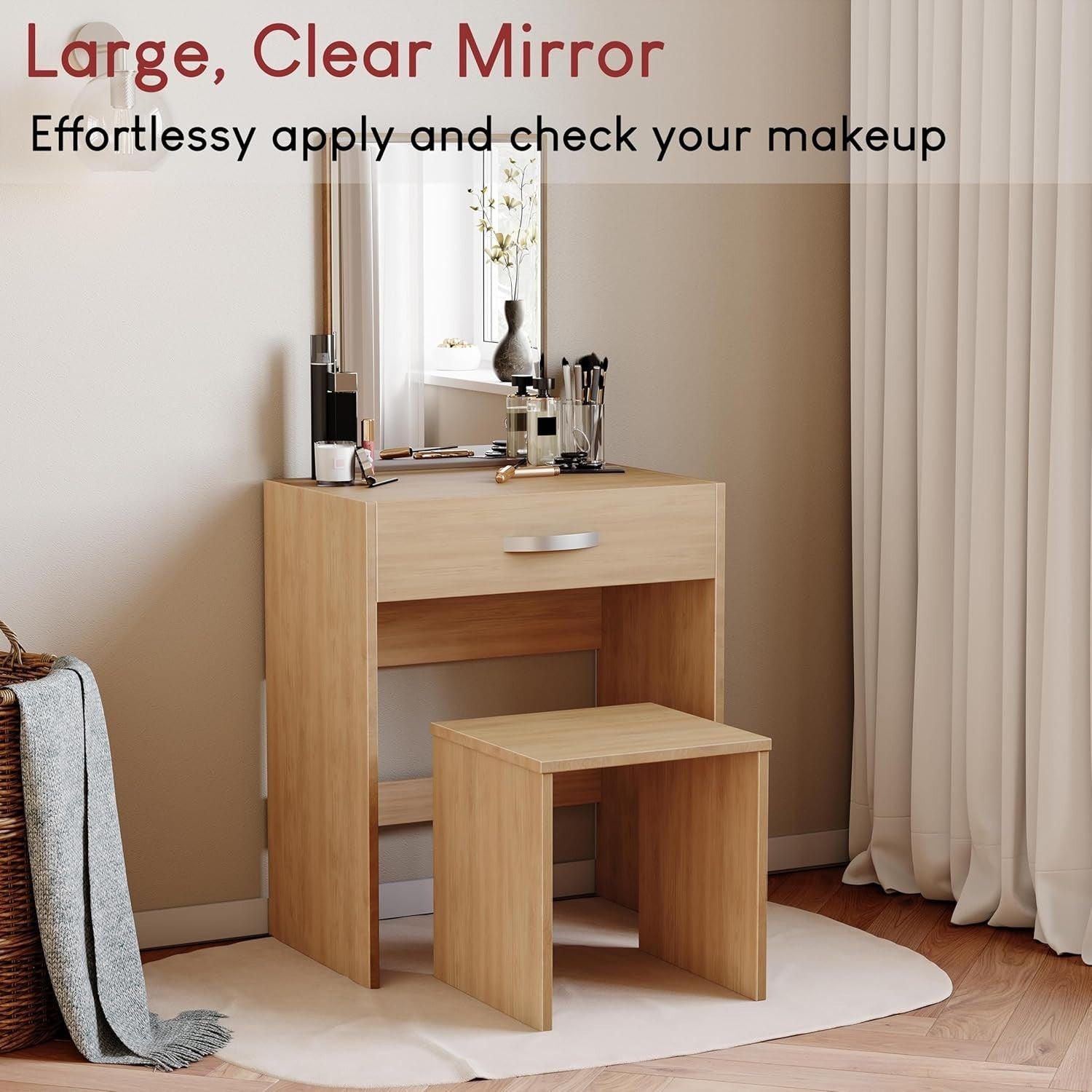 Pine Modern Hallway Storage Bench with Drawer Entryway Shoe Seat Chest