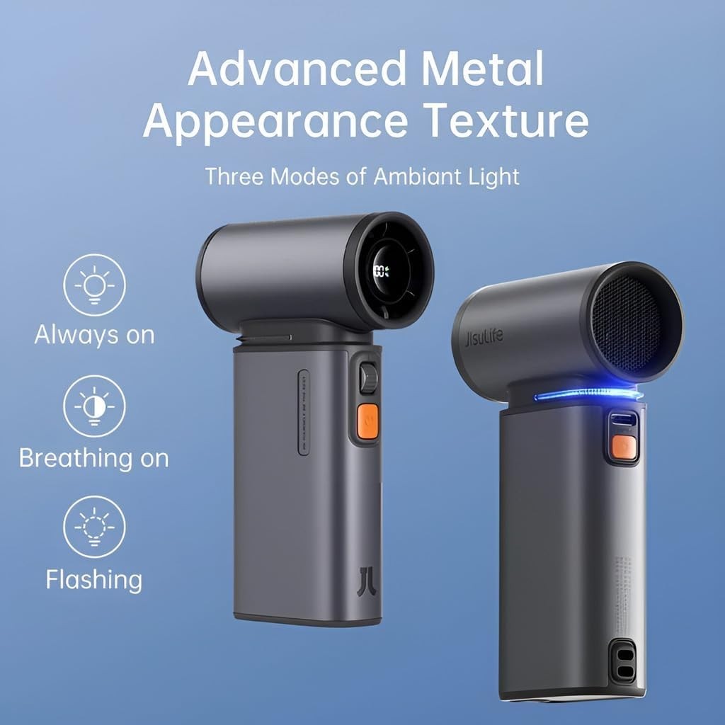 Portable Handheld Turbo Fan Black 100Speed Rechargeable Mini Cooling Fan 9000mAh