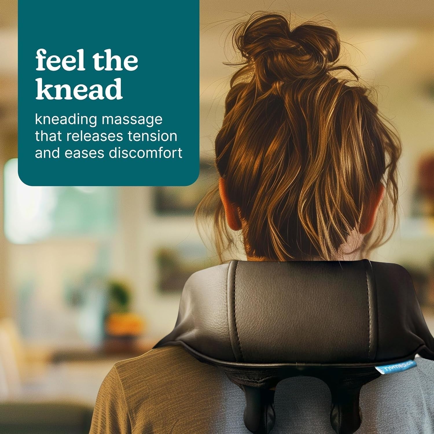 Cordless Neck Massager with Heat Deep Tissue 4 Nodes 2 Intensity Levels