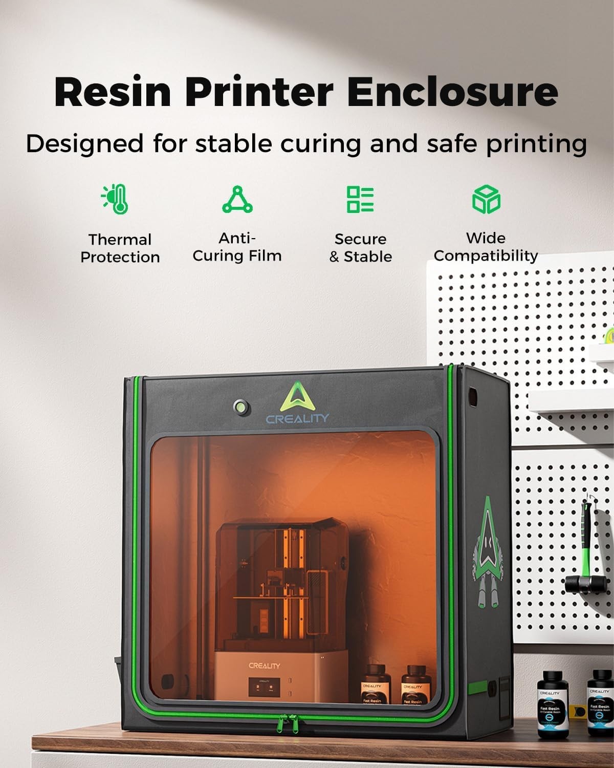Extra Large Resin 3D Printer Enclosure 1000x500x1000mm Vent Fan Dustproof