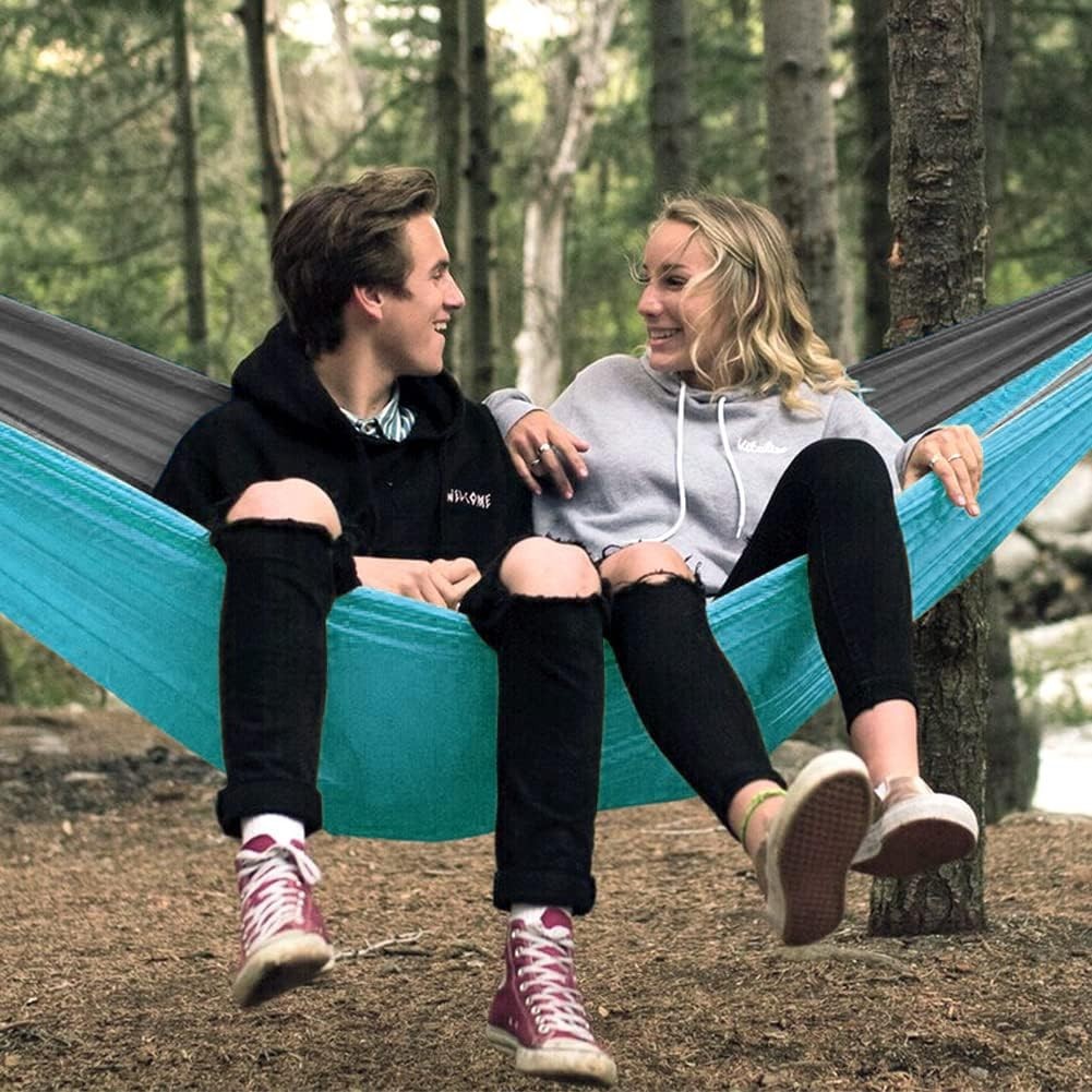 Lightweight Double Camping Hammock with Straps, Portable & Durable