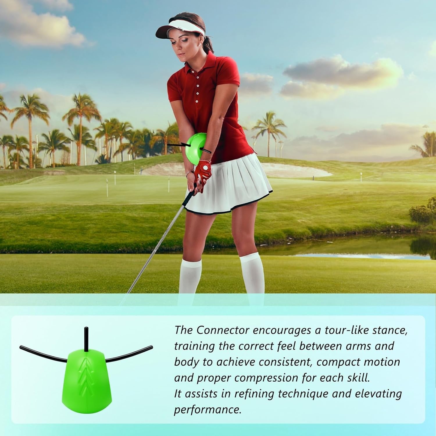Golf Swing Training Aid Ball Improve Posture Arm Alignment