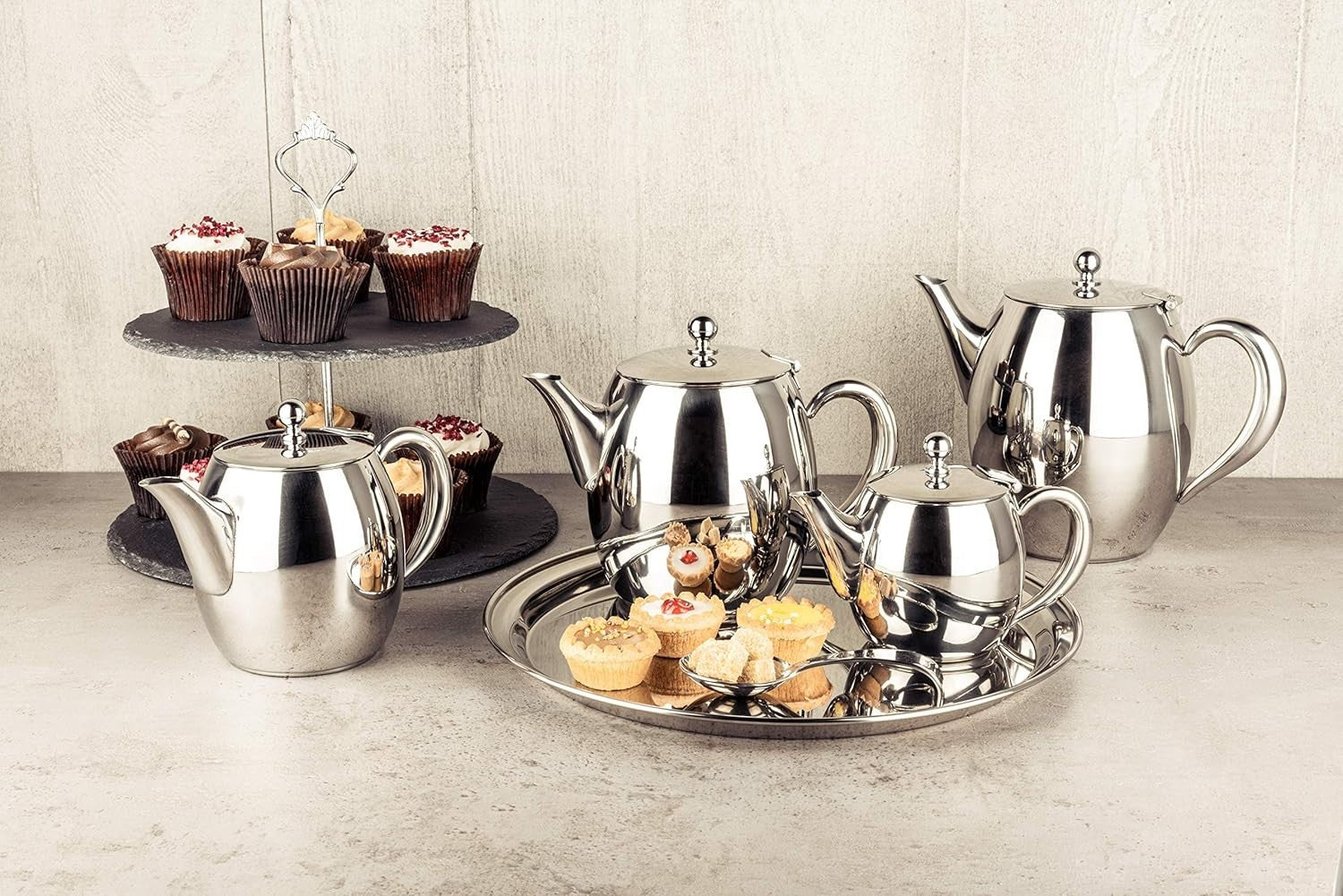 Stainless Steel Teapot 1.3L Tea Pot Stay Cool Handle Drip Free Spout