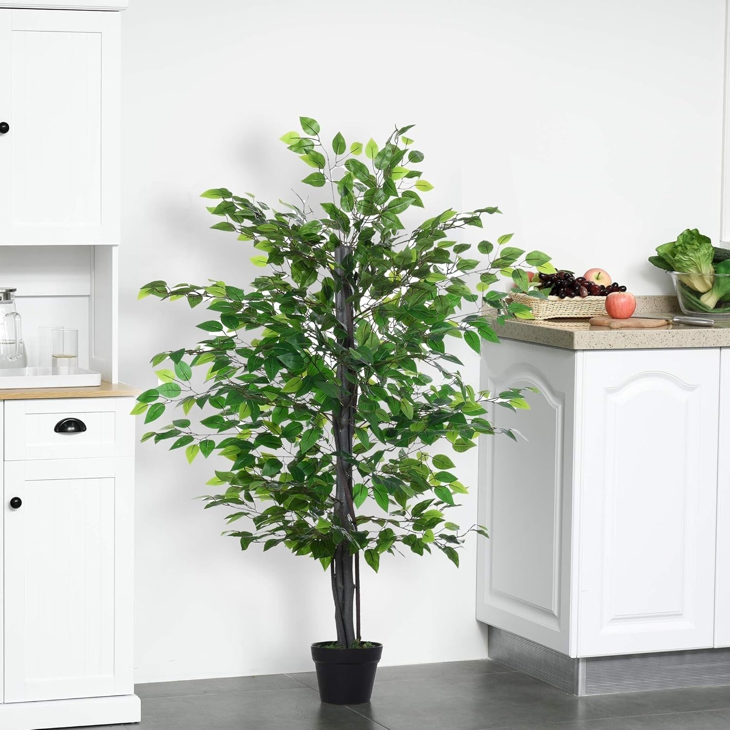 Artificial Banyan Tree 145cm Faux Green Plant Potted Indoor Home Garden Decor