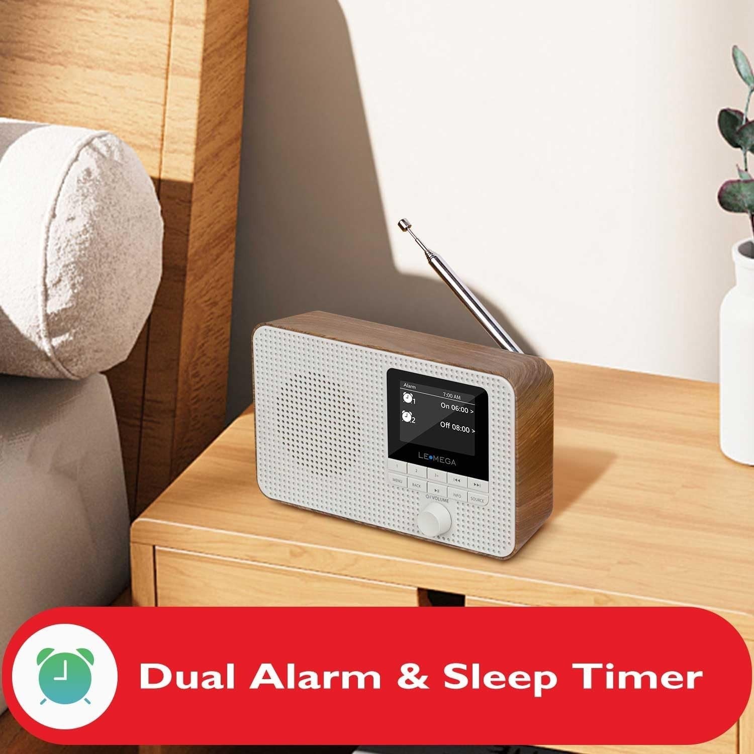 Internet Radio DAB+ Bluetooth WiFi 60 Presets Colour Display