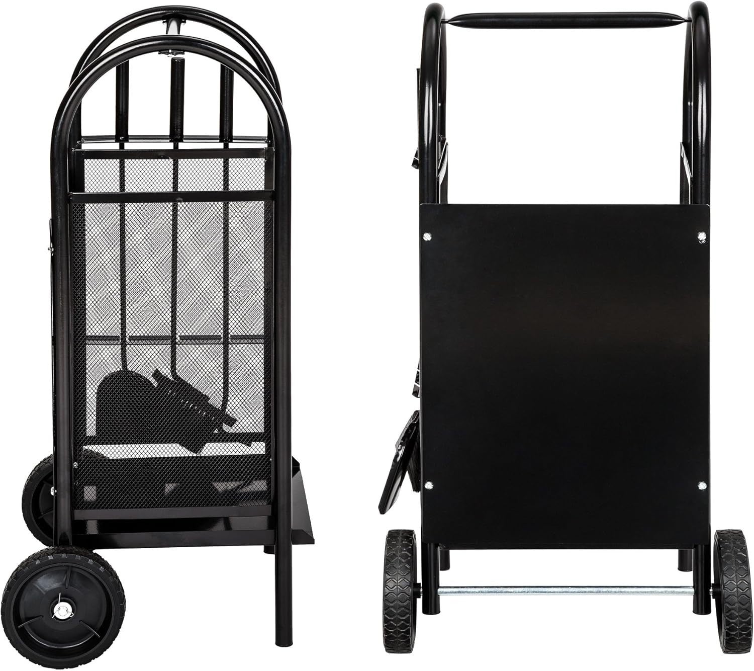 Heavy-Duty Firewood Cart Trolley with Wheels & Tools – Easy Log Transport