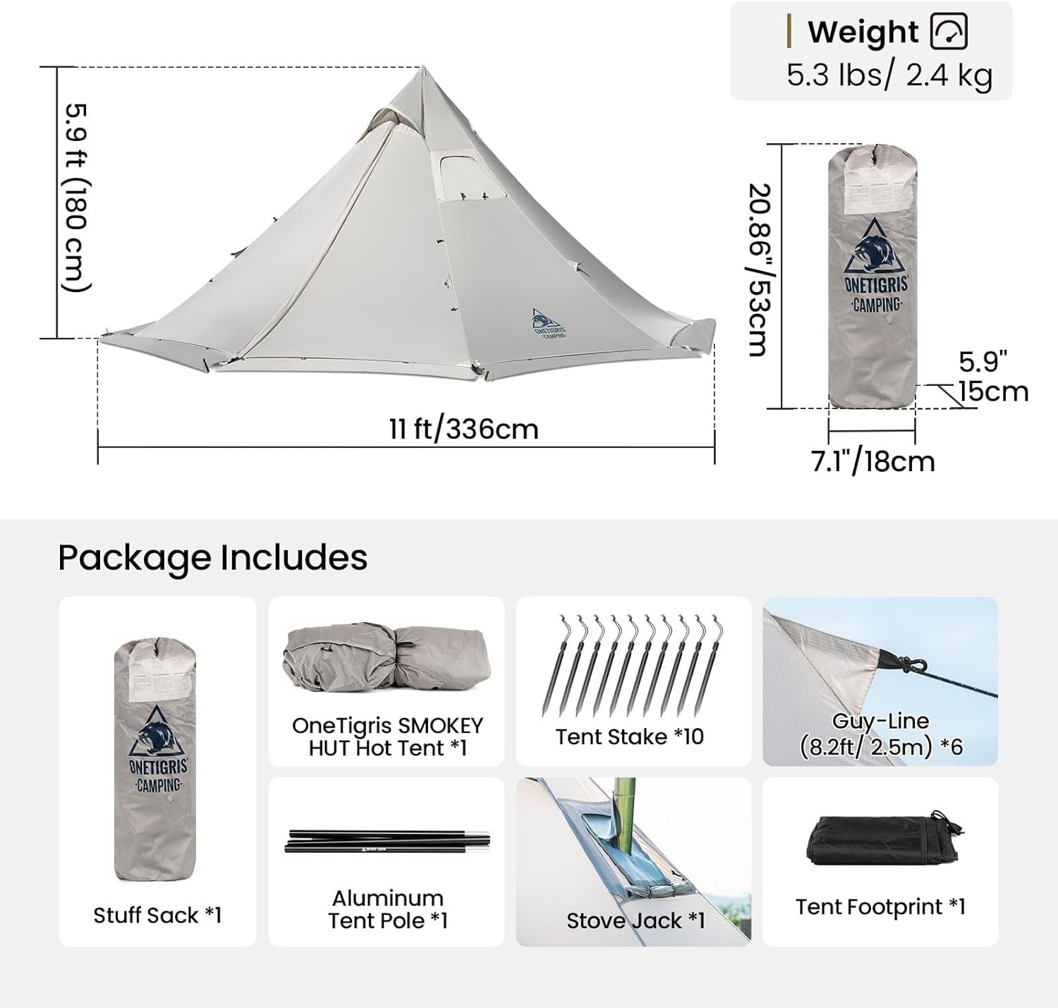 4 Season Hot Tent Tipi Stove Jack Snow Skirt Ultralight
