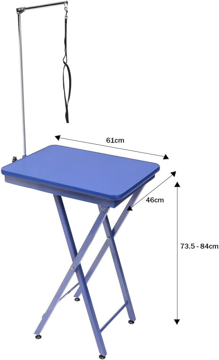 Portable Dog Grooming Table Height Adjustable Folding with Grooming Arm