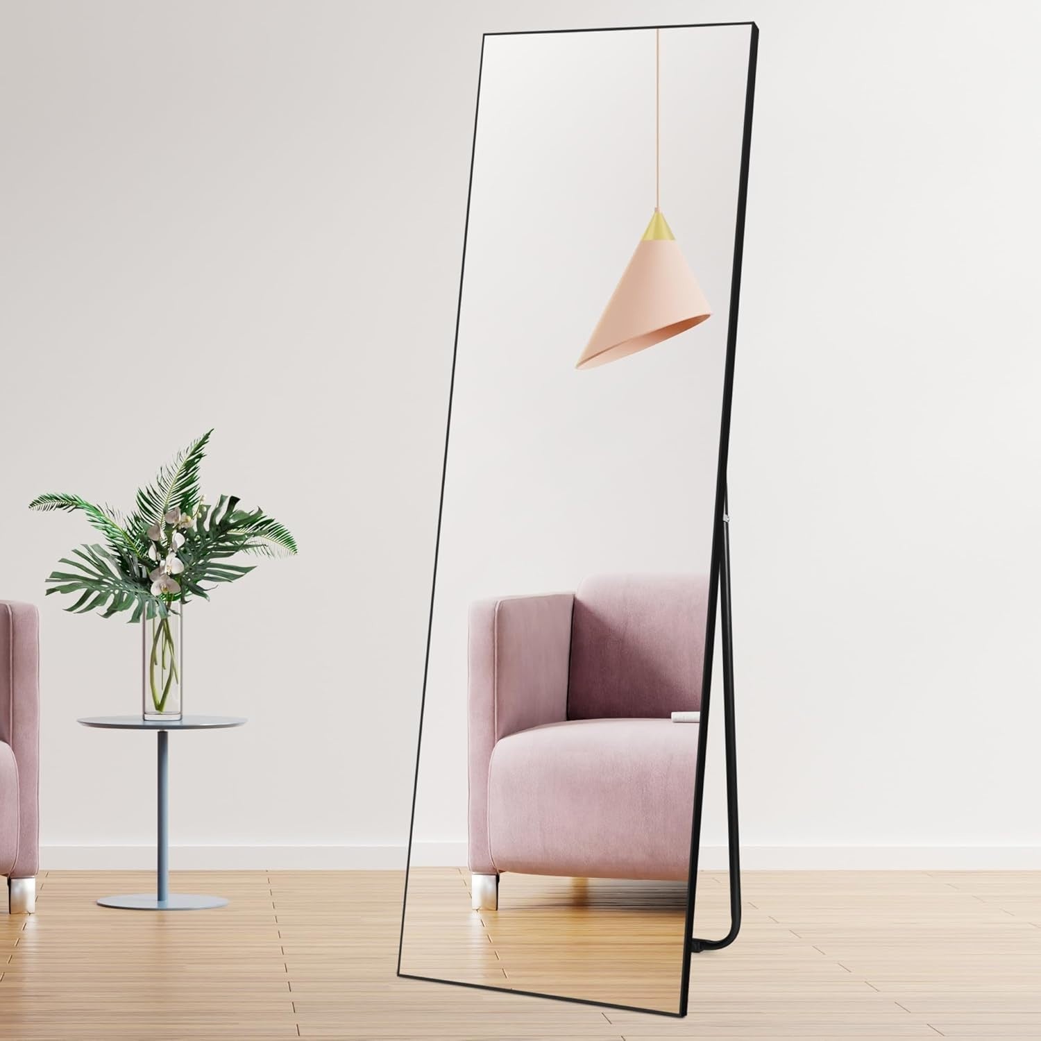 Full Length Standing Mirror 150x51cm | Black Frame | Bedroom & Living Room