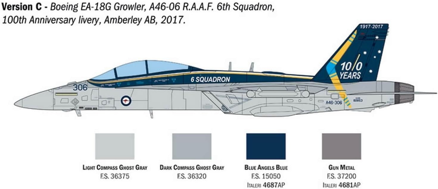 1:48 Scale EA-18G Growler Military Aircraft Model Kit Unassembled Plastic
