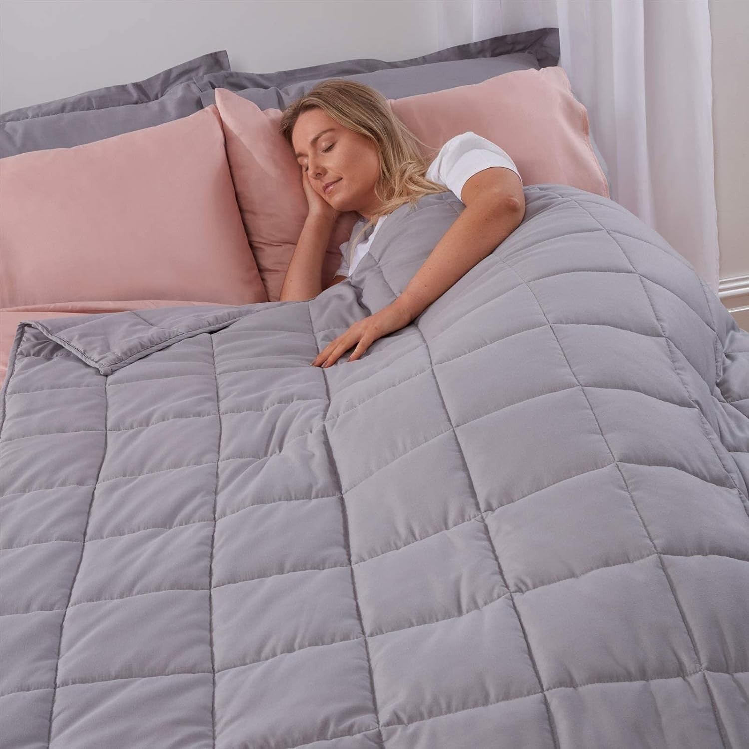 Weighted Blanket Adults Silver Grey 8kg 150x200cm Calming Sleep Aid