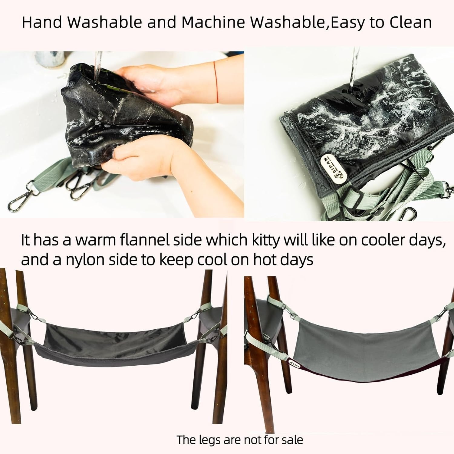 XXL Cat Hammock Bed – Washable Waterproof Cooling Pad for Cage & Indoor Use