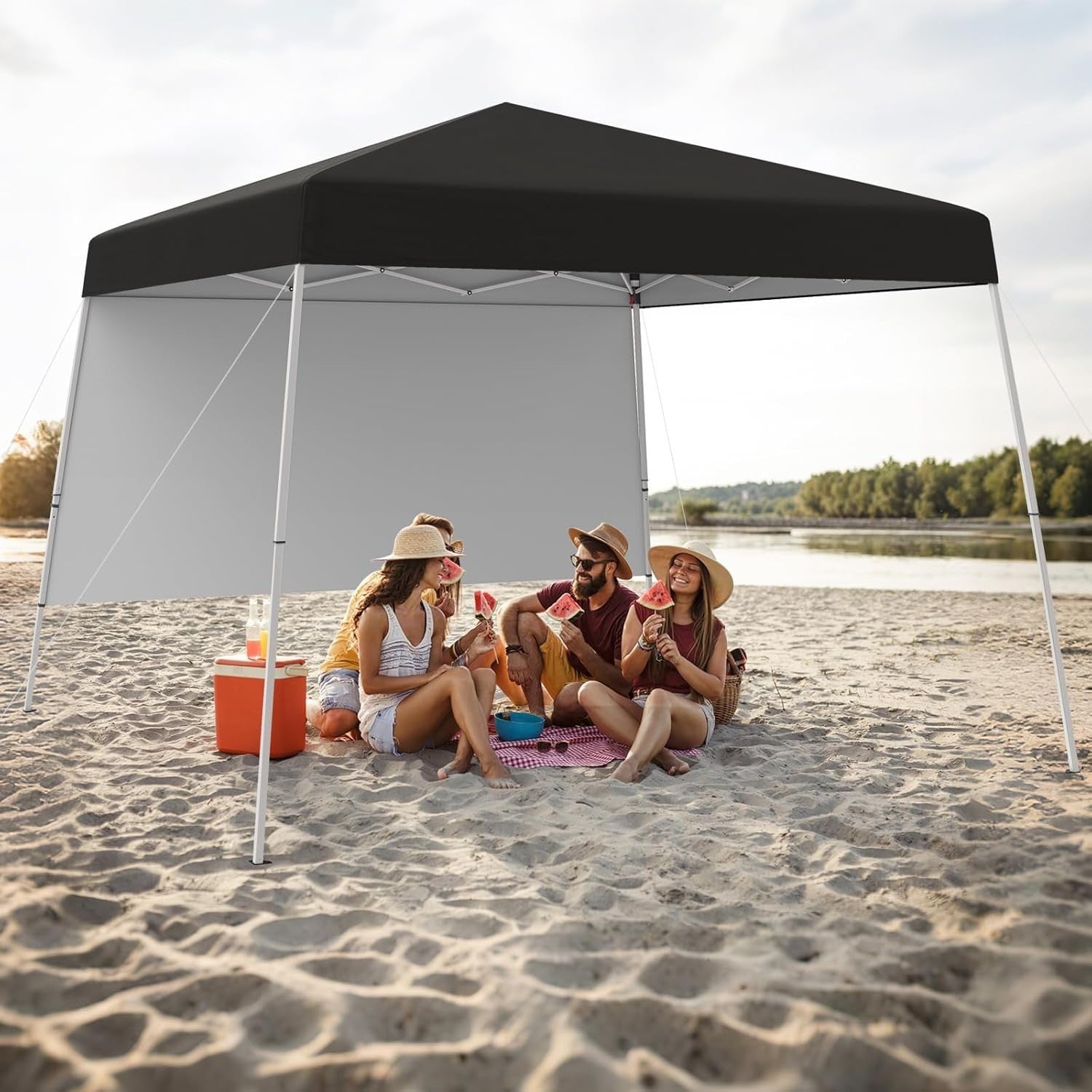 3x3M Black Pop-Up Canopy Tent UPF50+ Sunshade Outdoor Party Gazebo