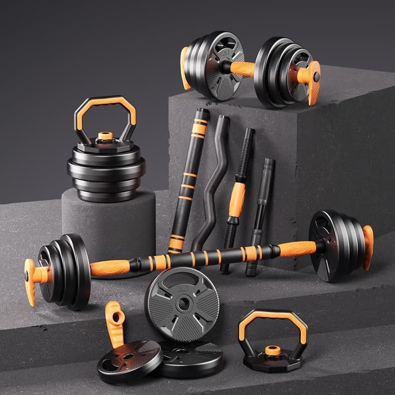 40kg Adjustable Weight Set 6-in-1 Dumbbell Barbell Kettlebell Home Gym