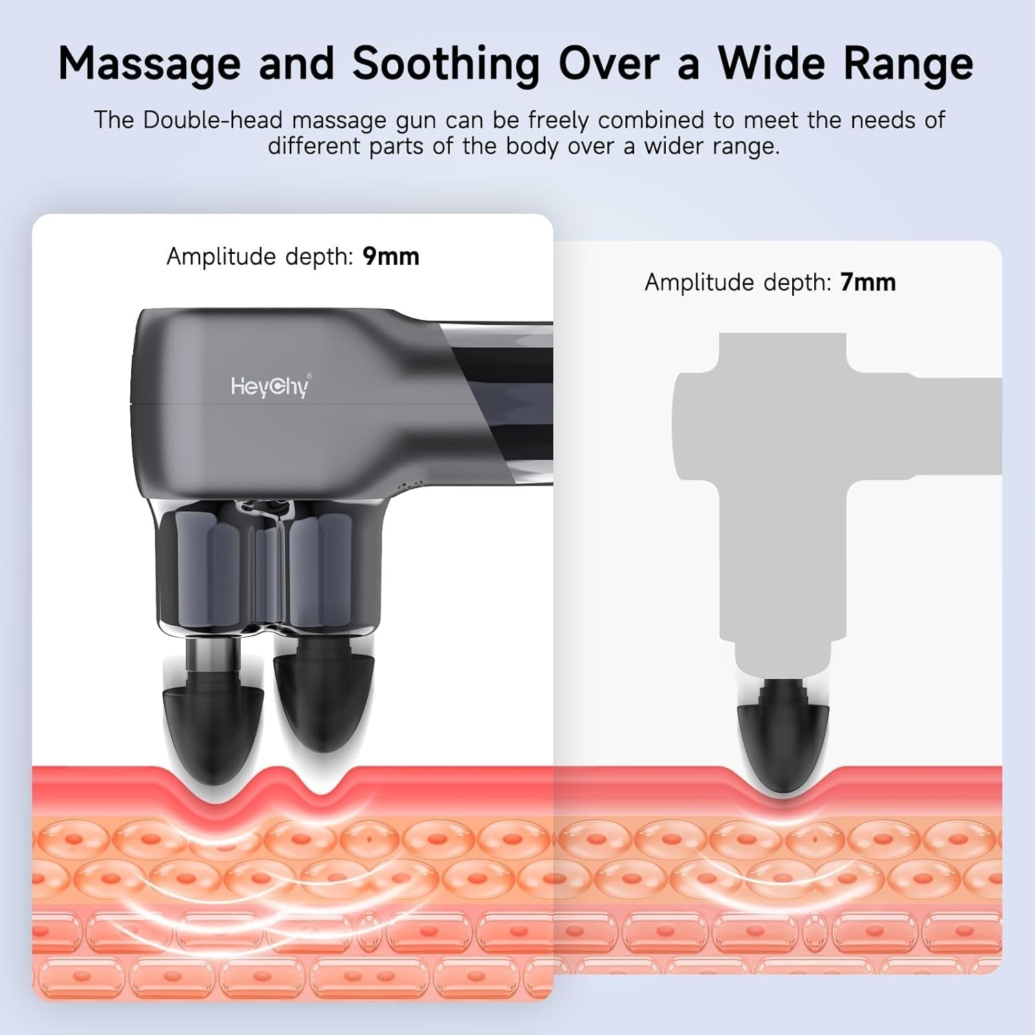 Mini Dual Head Massage Gun Deep Tissue Muscle Relief Portable Therapy Tool