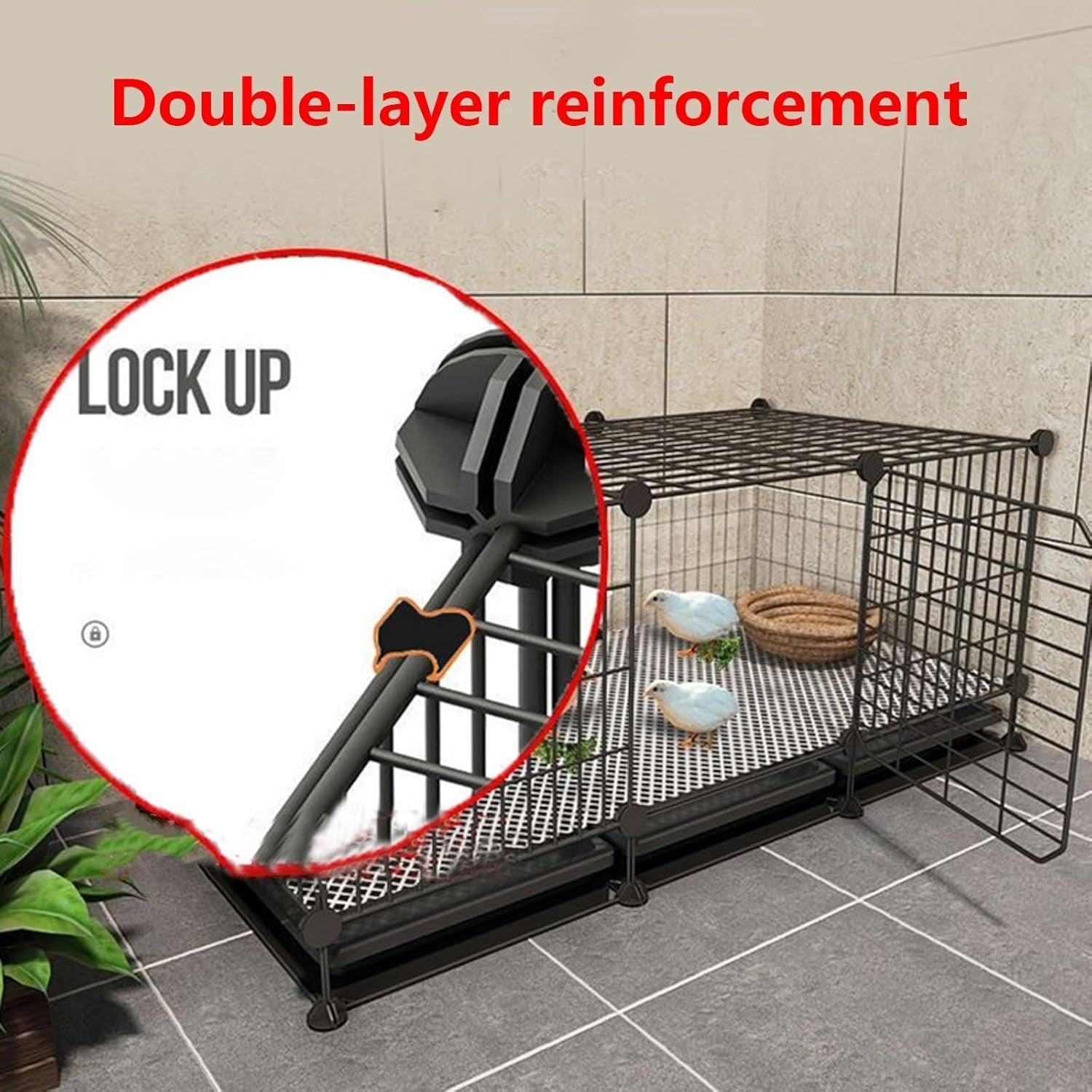 Large DIY Chicken Coop Cage Indoor Outdoor with Pull Out Tray