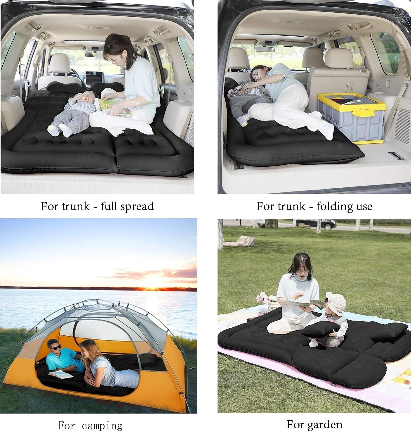 SUV Air Mattress Inflatable Car Bed w/ Electric Pump Camping Travel Pad