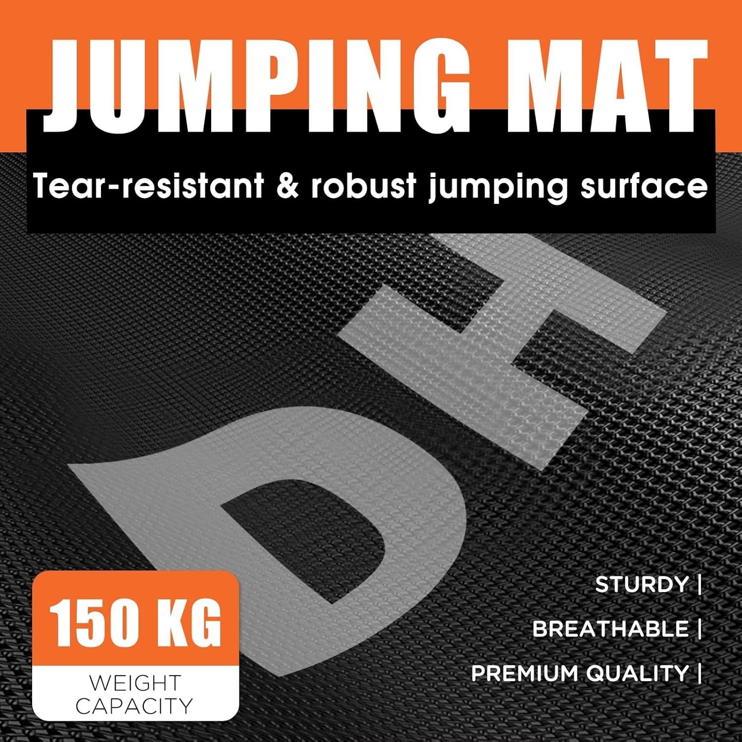 40” Foldable Fitness Trampoline Indoor Rebounder w Adjustable Handle 150KG