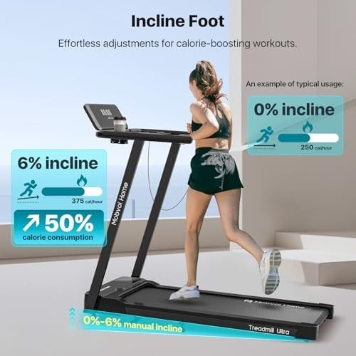 Smart AI Walking Pad Treadmill 2.5HP Foldable Incline Home Office