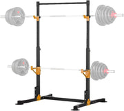 Adjustable Power Tower Pull-Up Bar & Squat Rack – Home Gym Station 59-87in