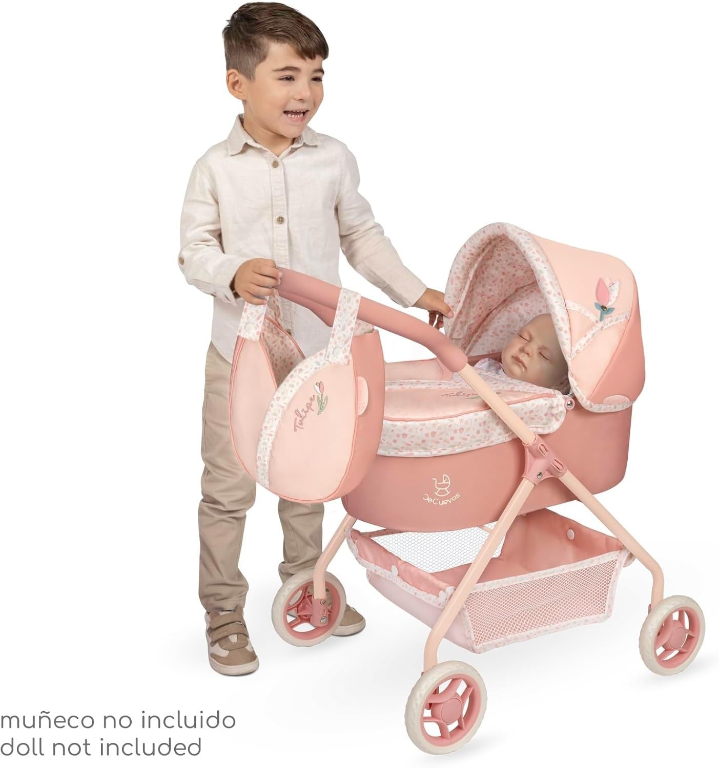 My First Dolls Stroller Lightweight Toy Pushchair for Toddlers