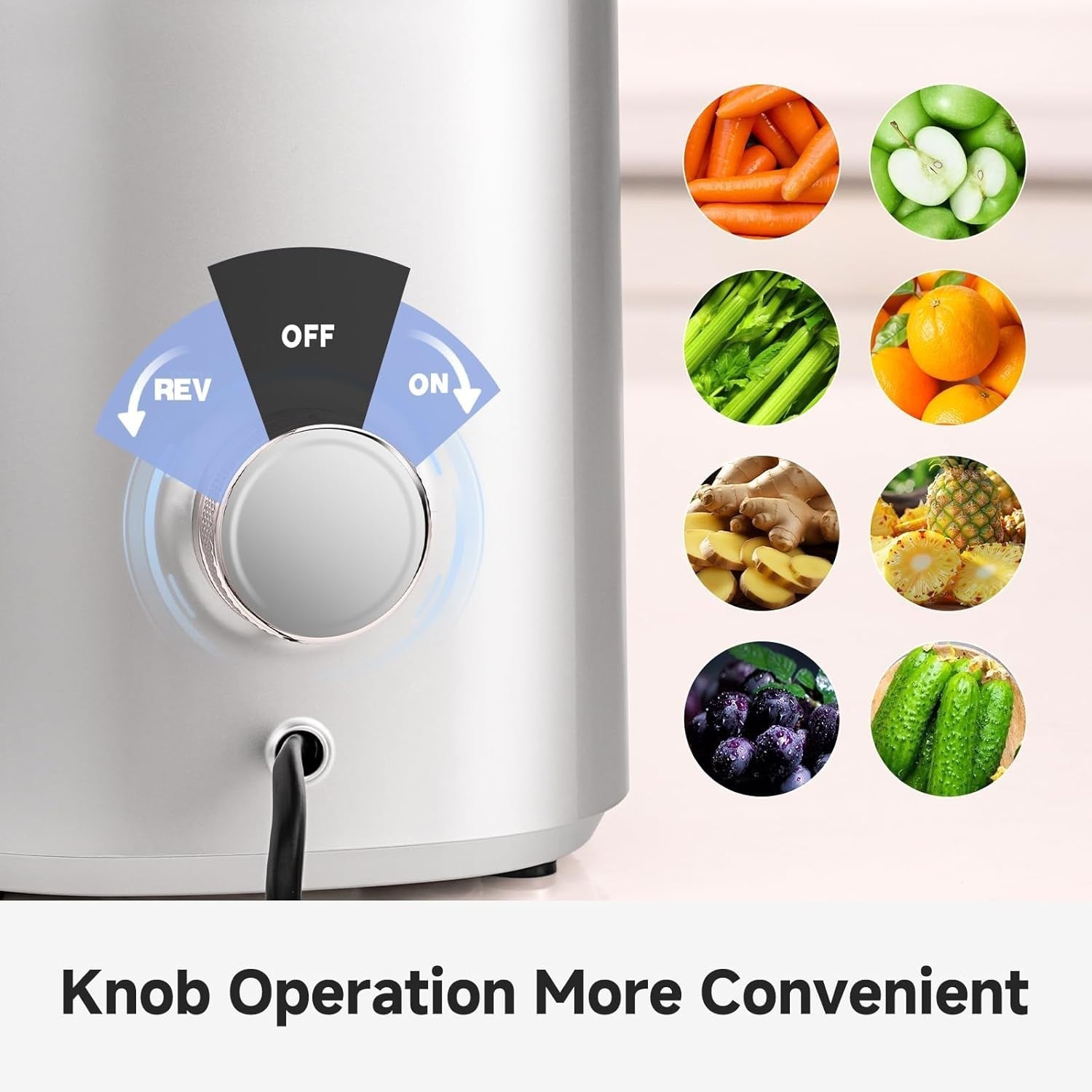 Cold Press Juicer 135mm Wide Feed Opening 250W Auto Feed High Yield